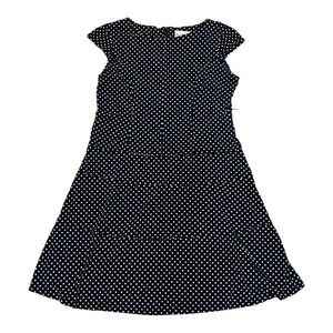 Olivia Matthews Navy Polka Dot A-line Dress 16